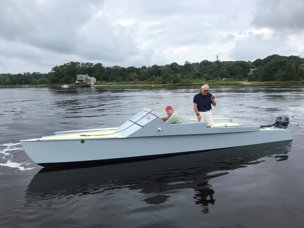 single outrigger sailboat